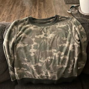 Cozy flannel crew neck